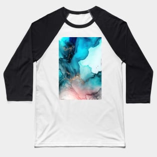 Liquid Fusion - Abstract Alcohol Ink Art Baseball T-Shirt